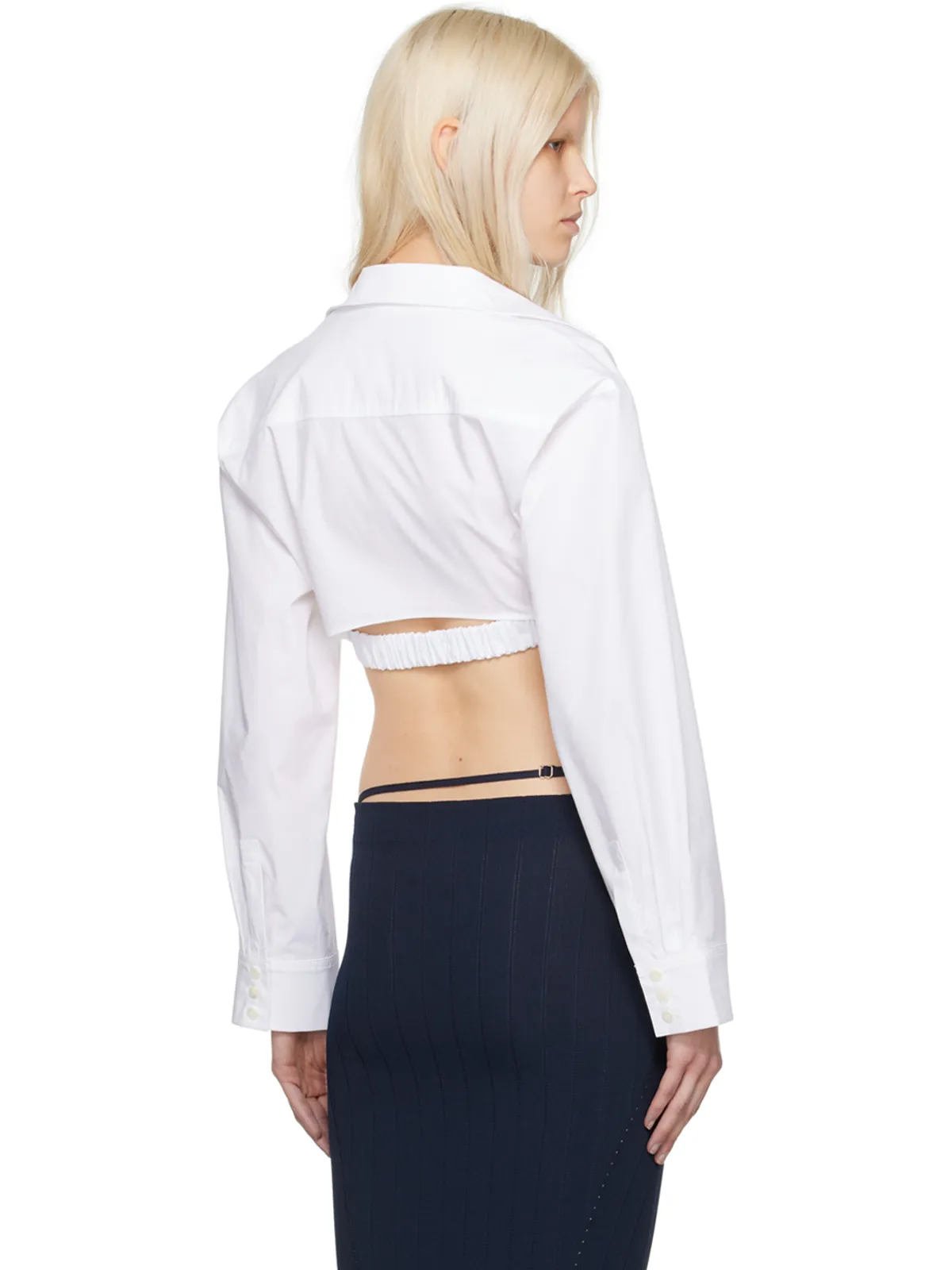 JACQUEMUS Le Chouchouコレクション ホワイト La Chemise Bahia Courte シャツ - 画像3