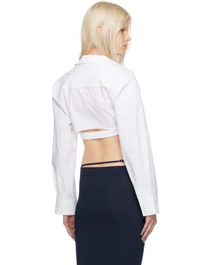 JACQUEMUS Le Chouchouコレクション ホワイト La Chemise Bahia Courte シャツ - サムネイル3