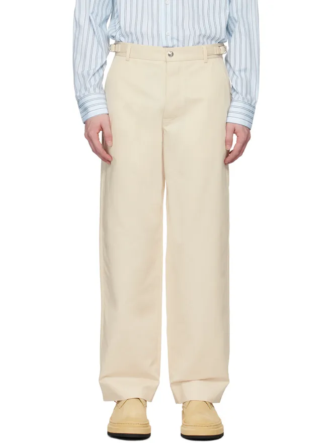 JACQUEMUS JACQUEMUS Les Classiquesコレクション オフホワイト Le pantalon Jean トラウザーズの商品画像