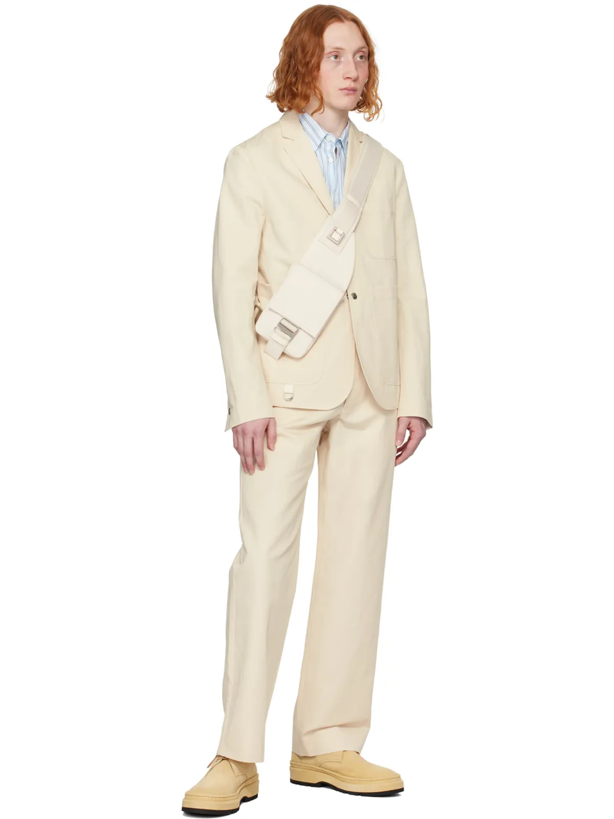 JACQUEMUS Les Classiquesコレクション オフホワイト Le pantalon Jean トラウザーズ - 画像4