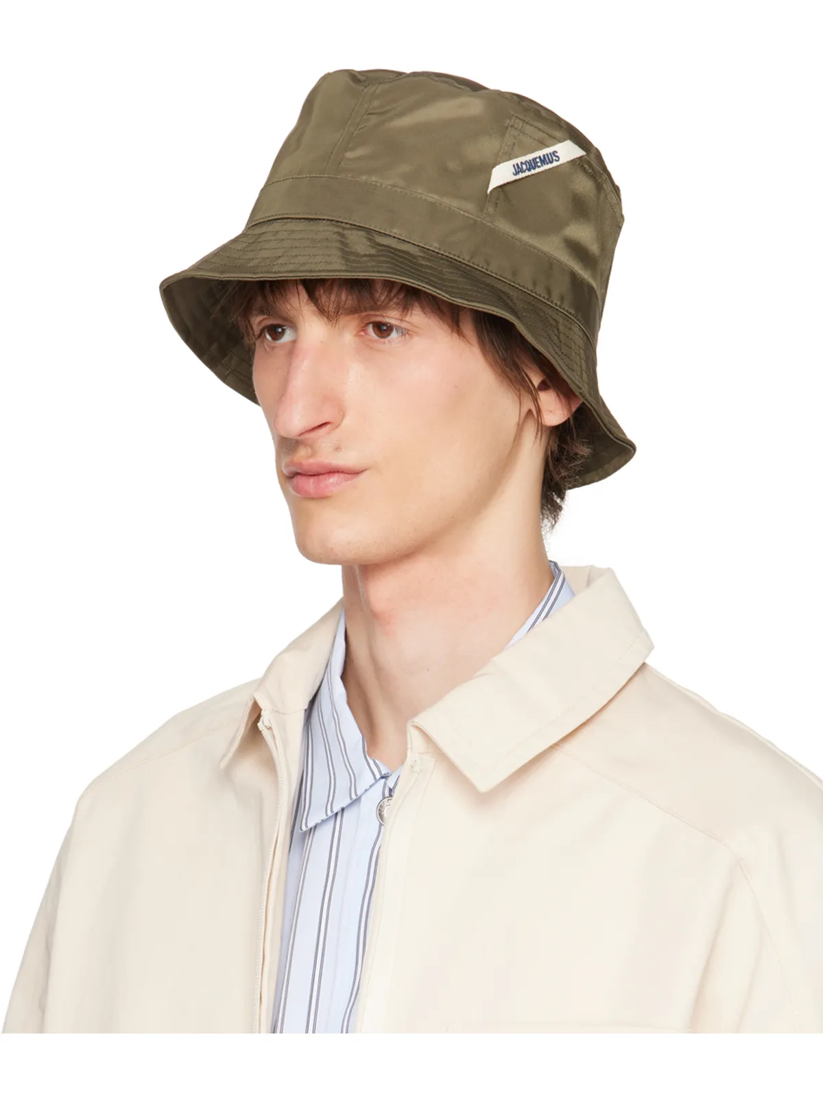 JACQUEMUS Le Chouchouコレクション カーキ Le bob Ovalie ハット - 画像4