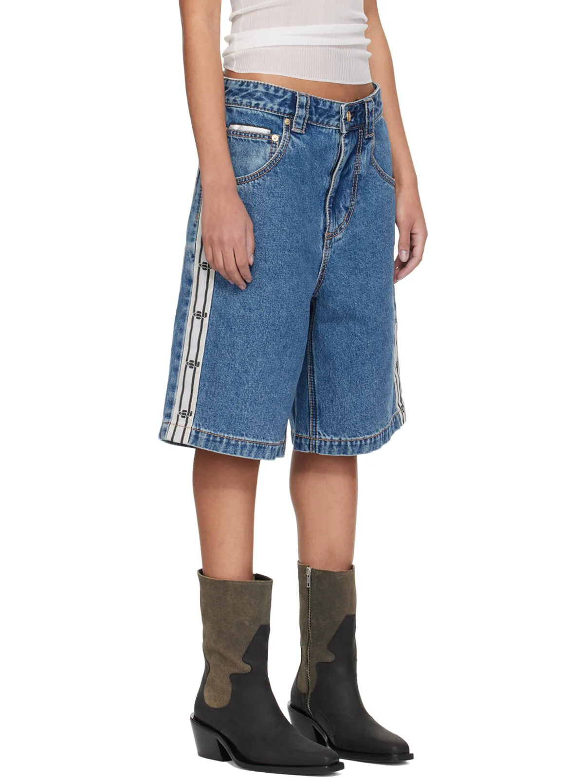 EYTYS SSENSE限定 Keanu テープ デニムショートパンツ - 画像2