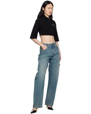 Palm Angels クロップド ポロシャツ - サムネイル4