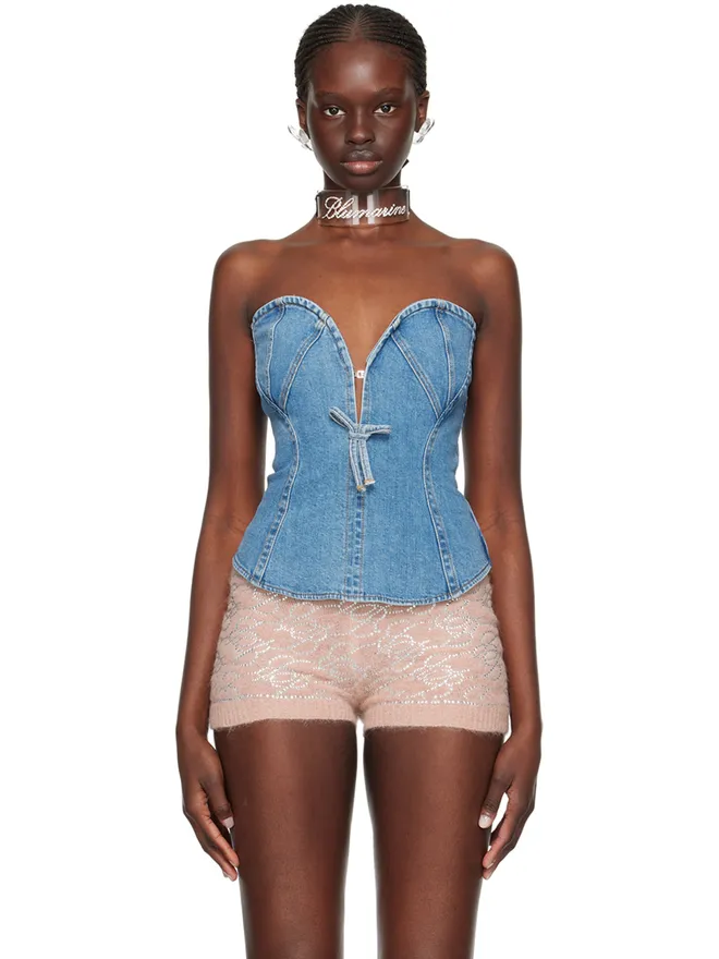 Blumarine Blumarine パネル デニム トップスの商品画像