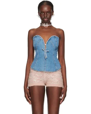 Blumarine パネル デニム トップス - サムネイル1