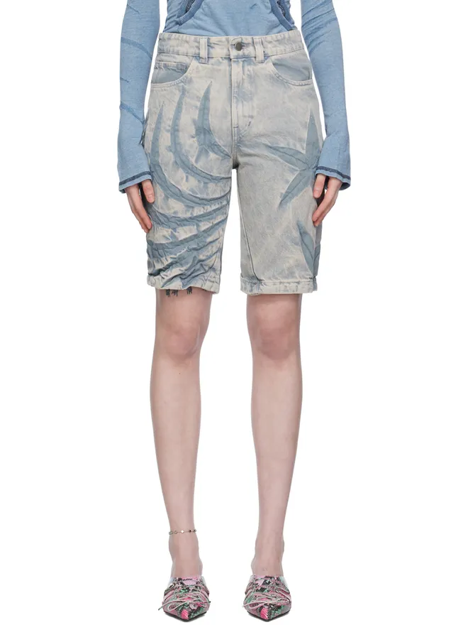 Masha Popova Masha Popova SSENSE限定 デニム ショートパンツの商品画像