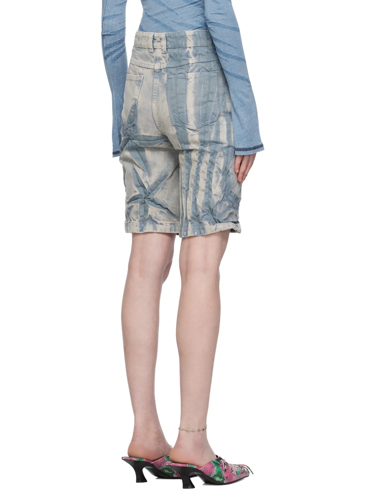 Masha Popova SSENSE限定 デニム ショートパンツ - 画像3