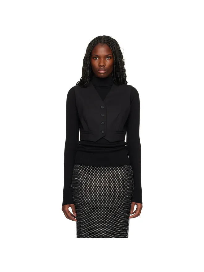 Sportmax Sportmax クロップド ストレッチウール ベストの商品画像