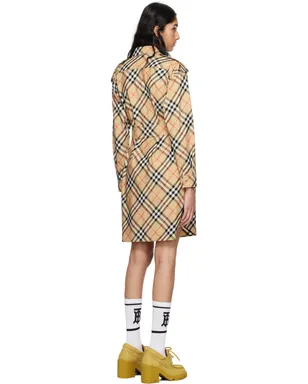 Burberry チェック シャツ ミディアムワンピース - サムネイル3