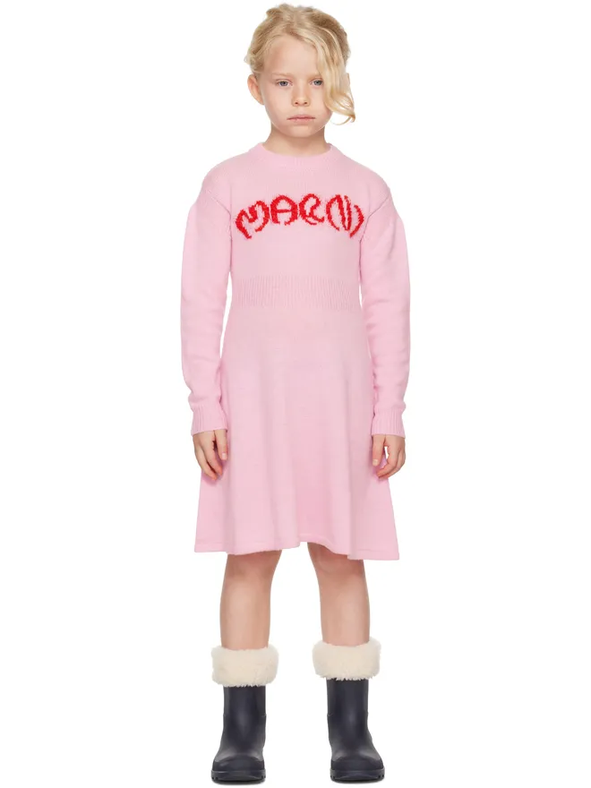 Marni Marni キッズ｜ ブラッシュド ロゴ ワンピースの商品画像