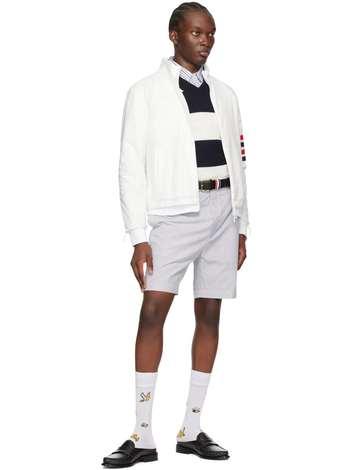 Thom Browne カーフスキン ペブルレザー ベルト - 画像3