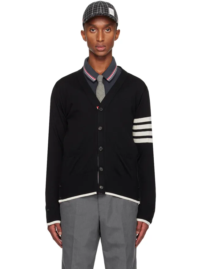 Thom Browne Thom Browne 4-Bar ファインウール リラックスフィット カーディガンの商品画像