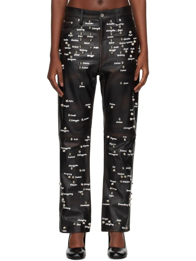 doublet doublet Pressure Points Studs レザーパンツの商品画像