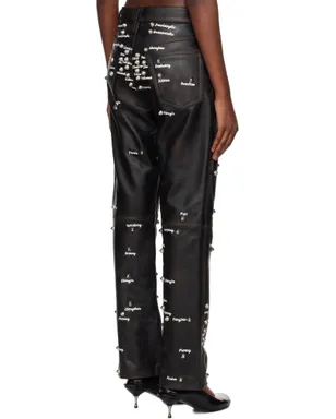 doublet Pressure Points Studs レザーパンツ - サムネイル3