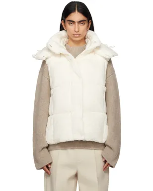 Moncler Luzule フェイクファー ダウンベスト - サムネイル1
