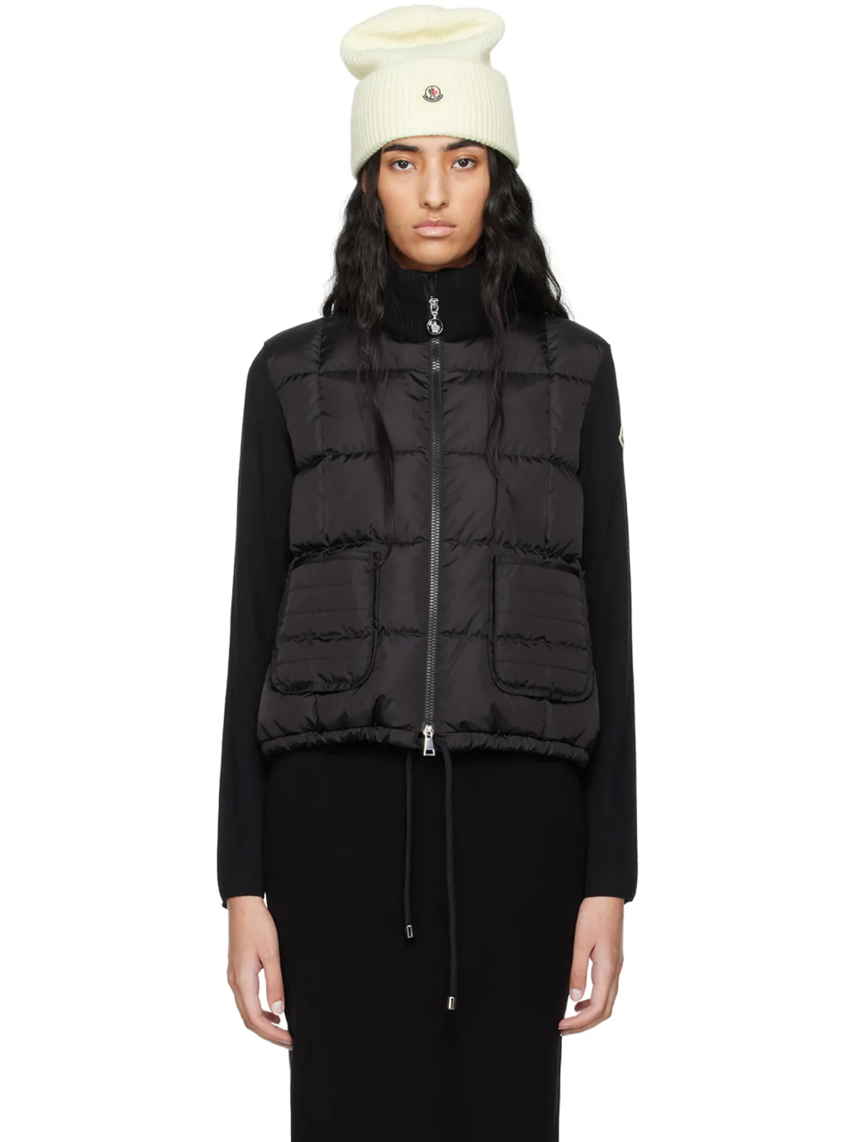 Moncler パネル ダウン カーディガン - 画像1