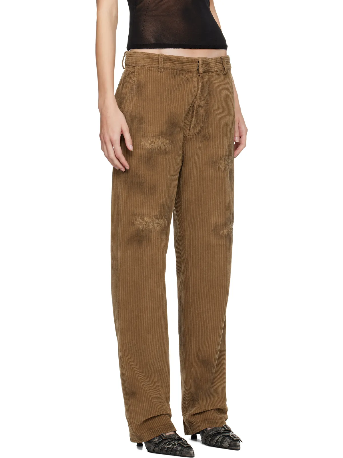 Dsquared2 Dean ディストレス コーデュロイパンツ - 画像2