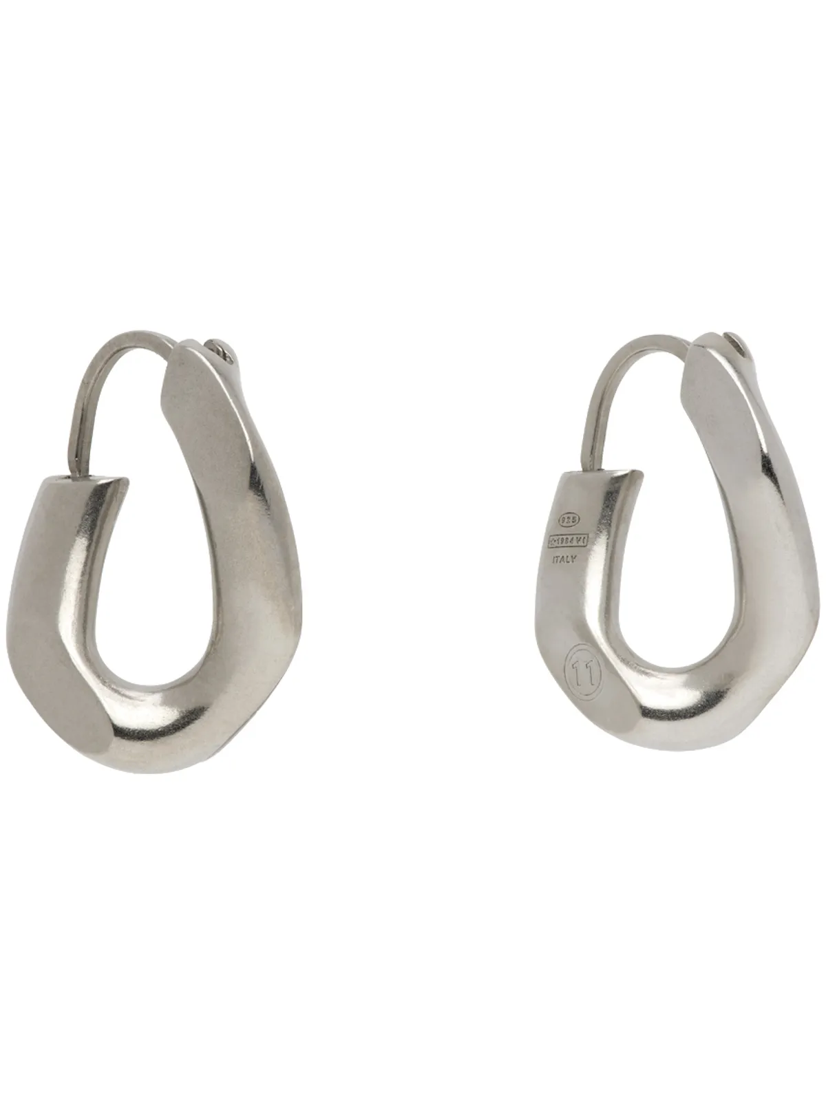 Maison Margiela シルバー フープピアス - 画像2