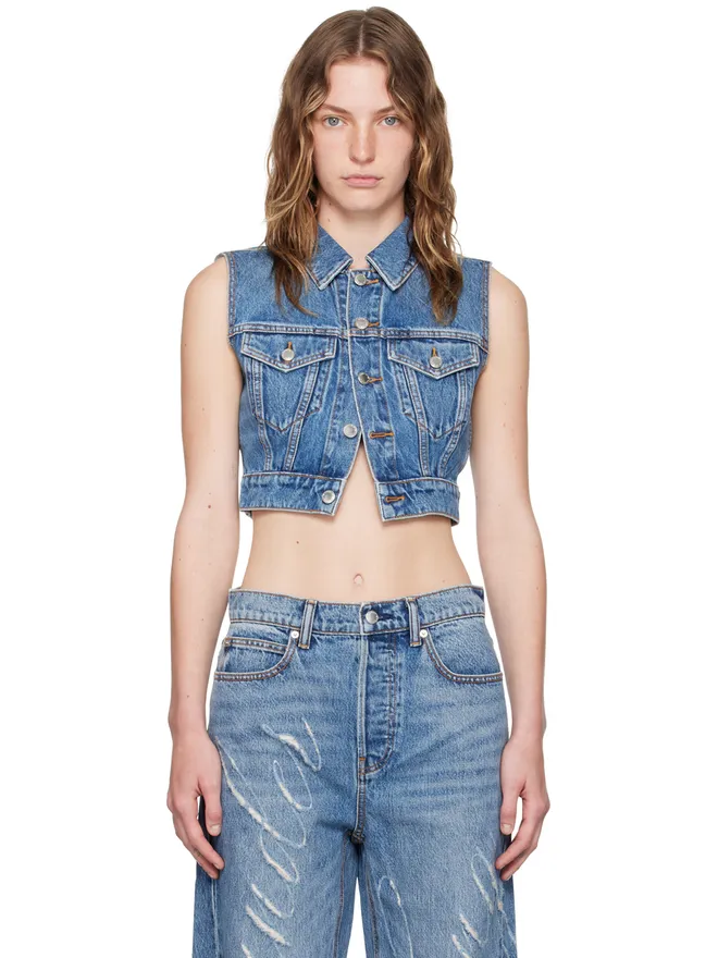 Alexander Wang Alexander Wang シュランケン デニムベストの商品画像