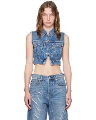 Alexander Wang シュランケン デニムベスト - サムネイル1
