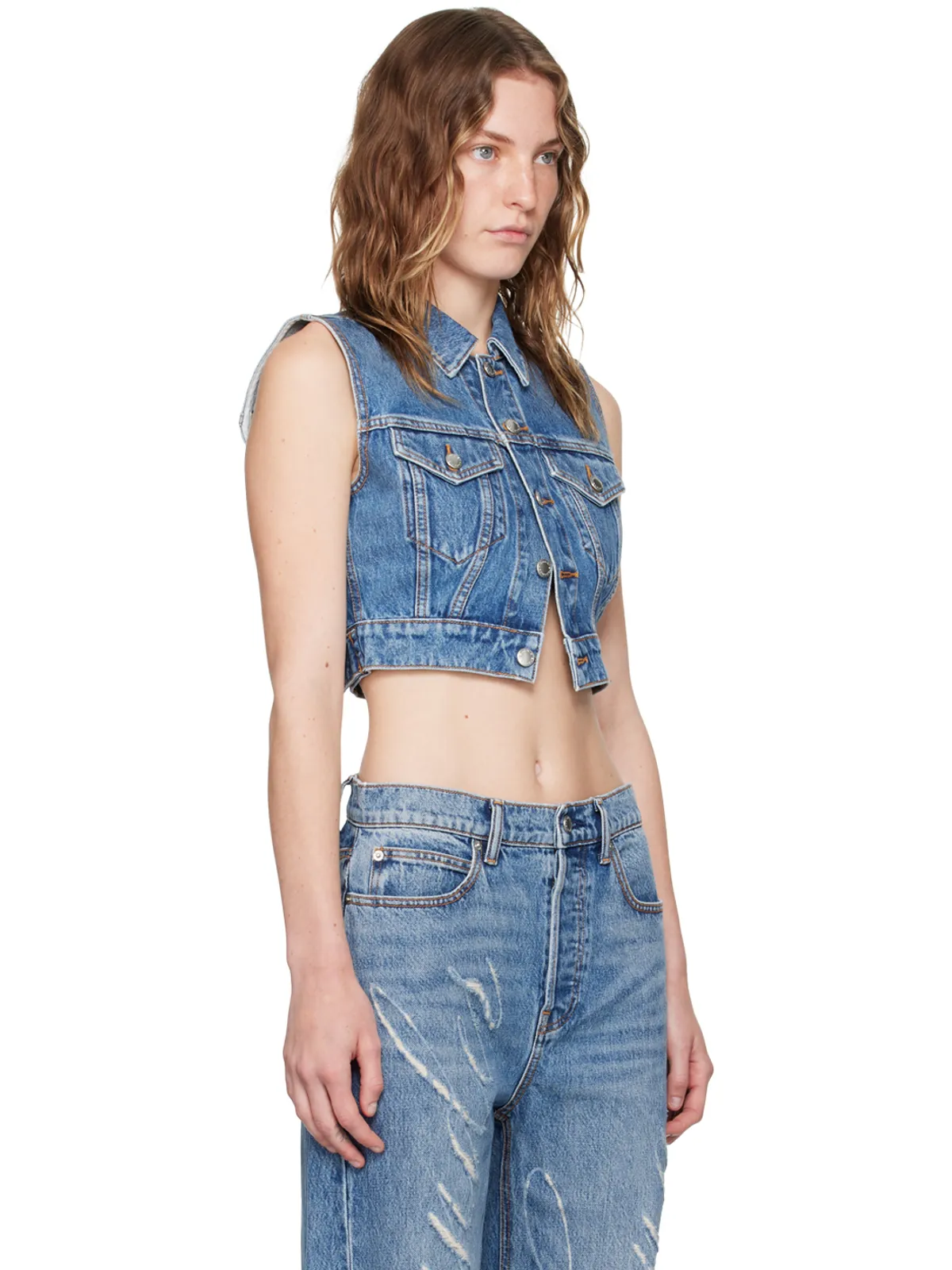 Alexander Wang シュランケン デニムベスト - 画像2