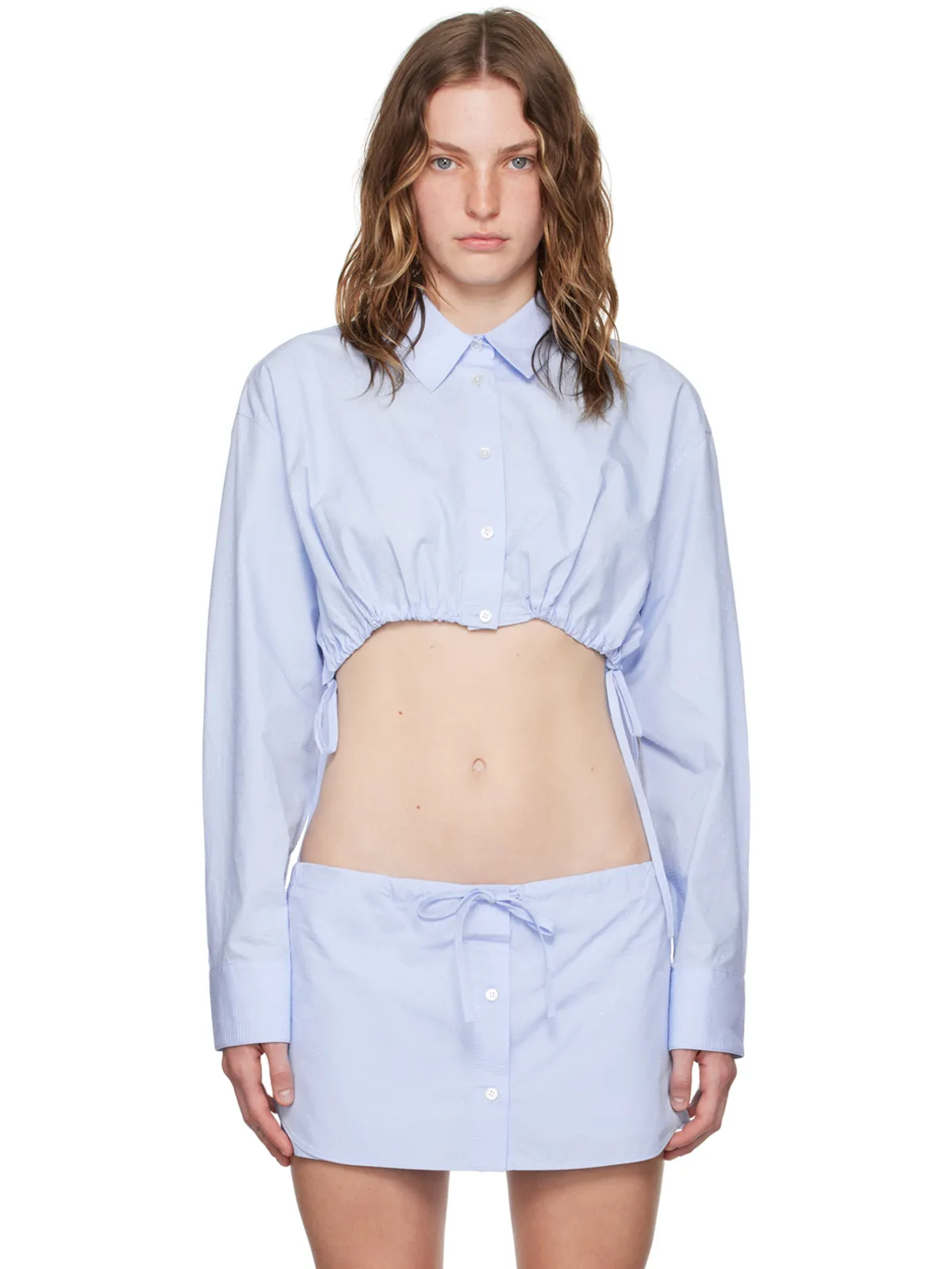 Alexander Wang クロップド ドローストリング シャツ - 画像1