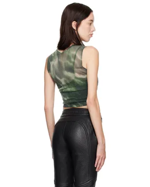 Alexander Wang Cloud-Print ラインストーン ホットフィックス タンクトップ - サムネイル3
