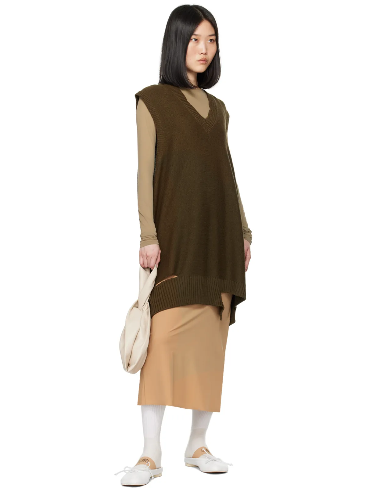MM6 Maison Margiela スクープネック マキシワンピース - 画像4