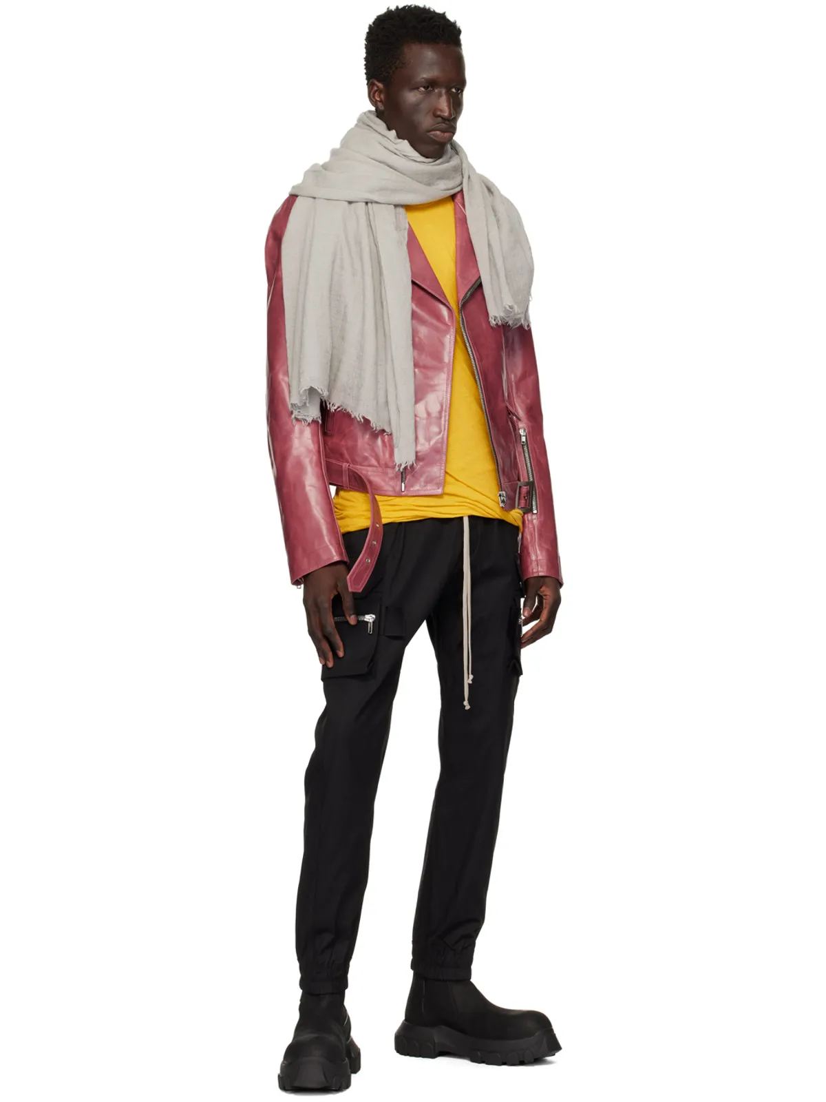 Rick Owens ブラック Porterville Mastodon カーゴパンツ - 画像4