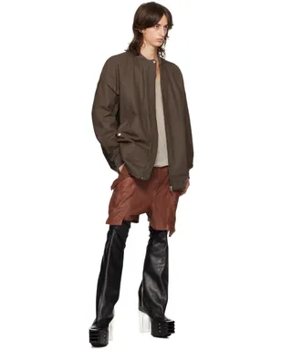 Rick Owens Porterville Stefan カーゴ レザーショートパンツ - サムネイル4