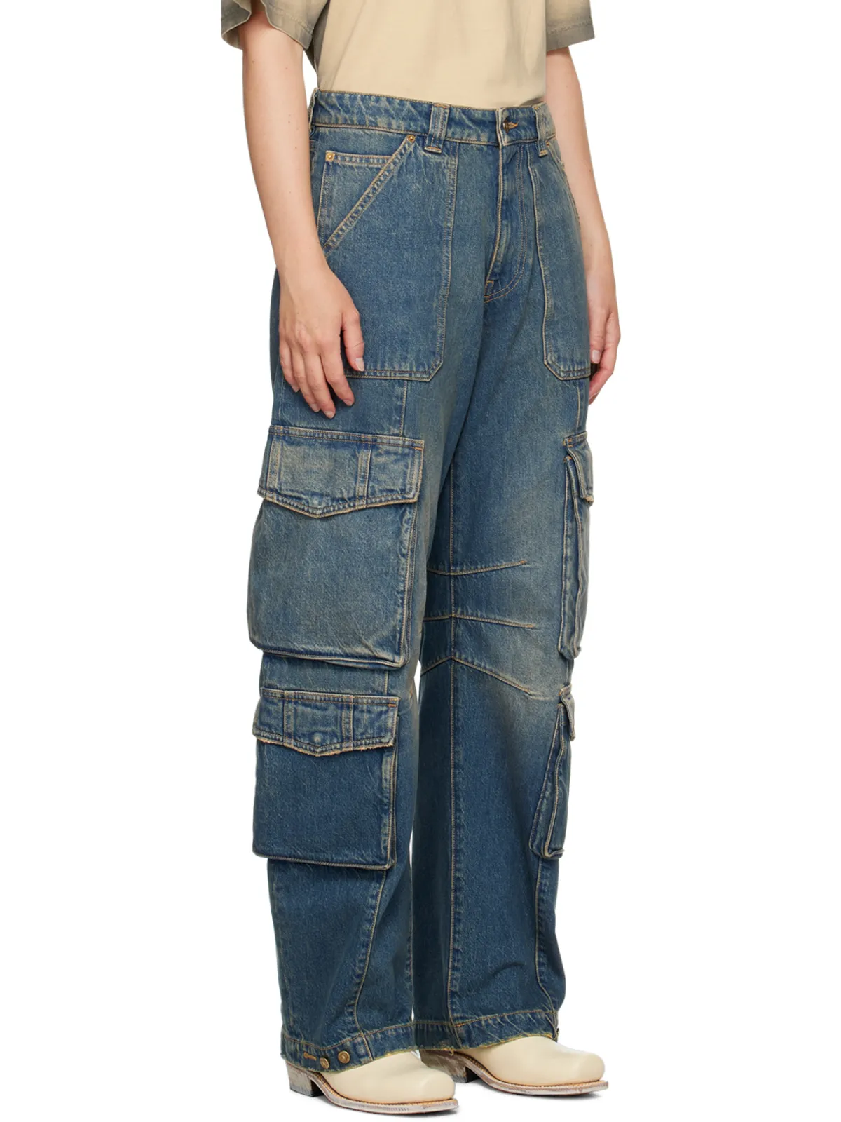 Golden Goose ディストレス フィニッシュ ジーンズ - 画像2
