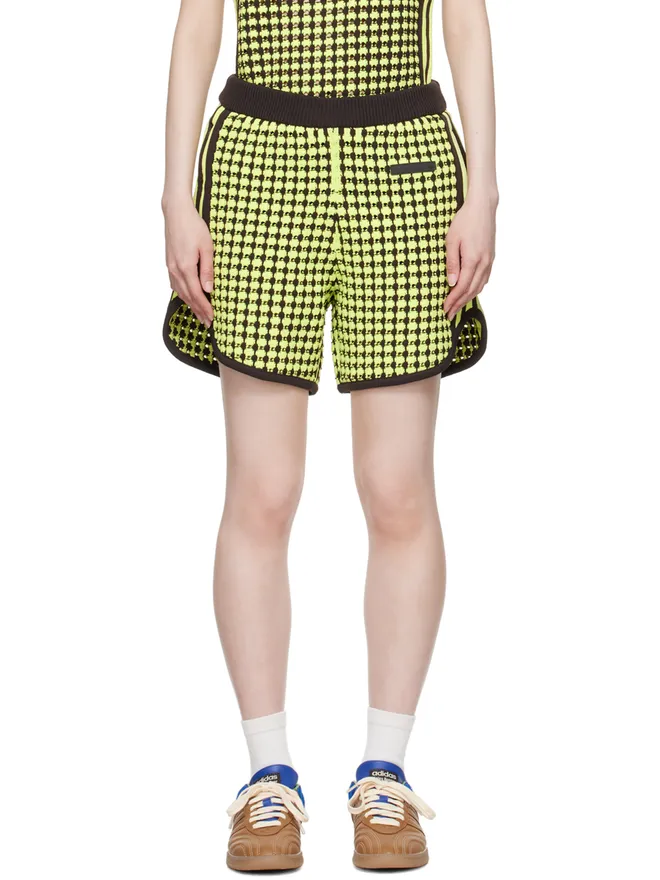 Wales Bonner Wales Bonner adidas Originalsエディション グリーン＆ブラウン ロゴパッチ ショートパンツの商品画像