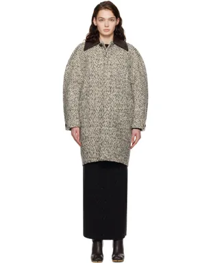 Bottega Veneta ウール ブークレ シェブロン コート - サムネイル1