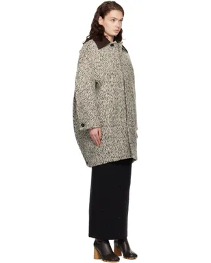 Bottega Veneta ウール ブークレ シェブロン コート - サムネイル2