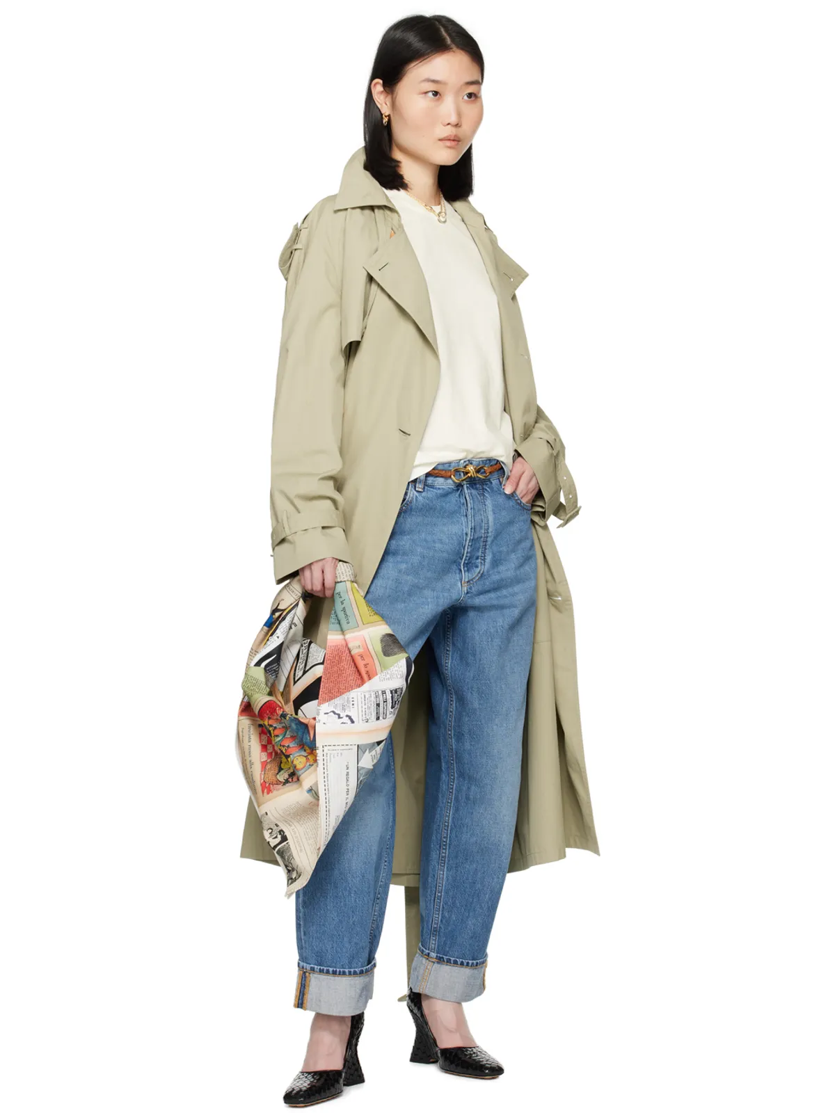 Bottega Veneta ロールアップ ヴィンテージ ミディアム インディゴ デニム ジーンズ - 画像4