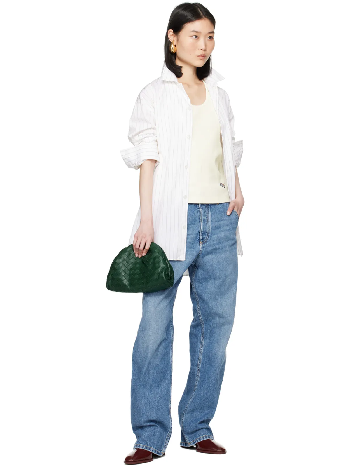 Bottega Veneta ヴィンテージ インディゴ デニム カーゴジーンズ - 画像4