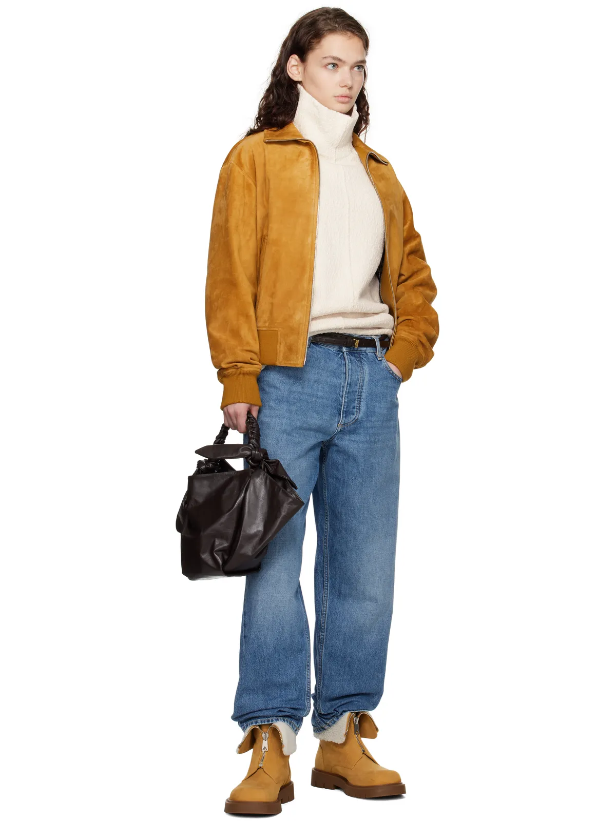 Bottega Veneta カーフスエード ジャケット - 画像4