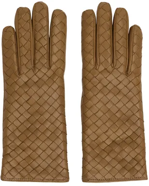 Bottega Veneta Intrecciato レザーグローブ - サムネイル1