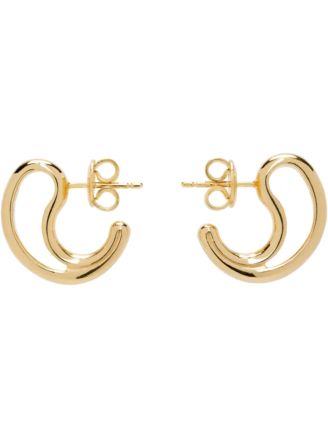 Bottega Veneta Bottega Veneta ゴールド スモール Frills ピアスの商品画像