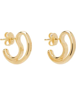 Bottega Veneta ゴールド スモール Frills ピアス - サムネイル2