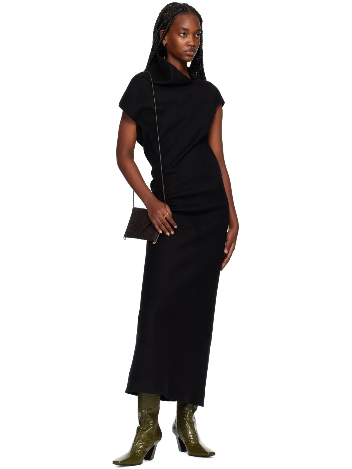 Bottega Veneta ゴールド スモール Frills ピアス - 画像4