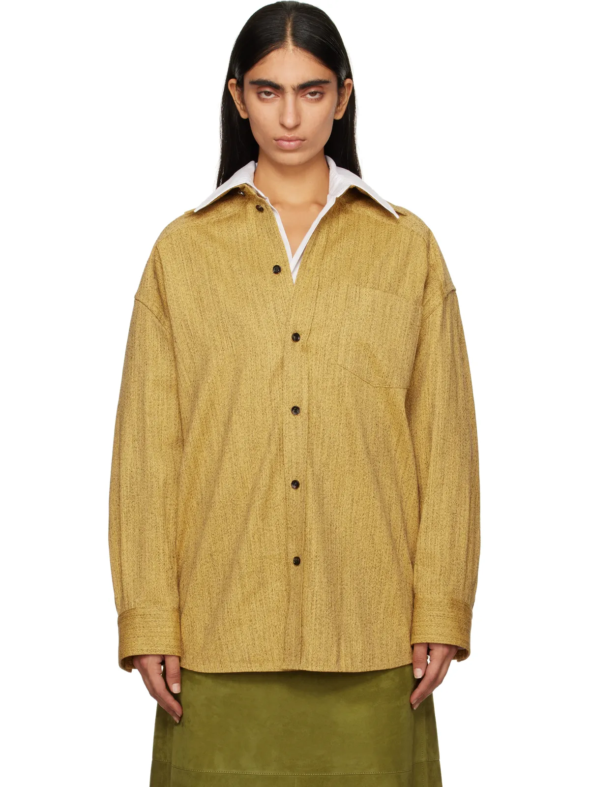 Bottega Veneta ライトコットンフリーゼ シャツ - 画像1