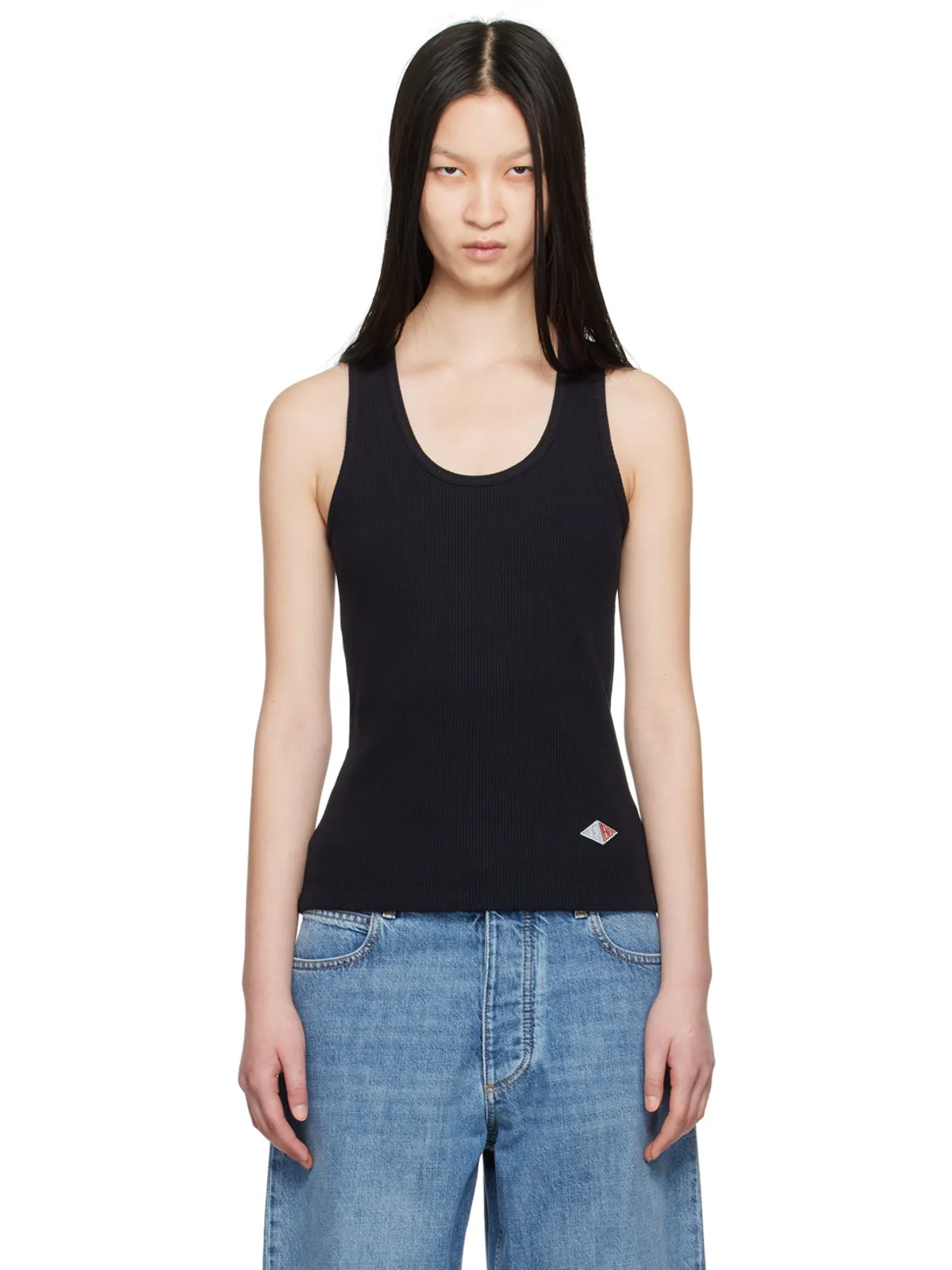Bottega Veneta ロゴパッチ タンクトップ - 画像1