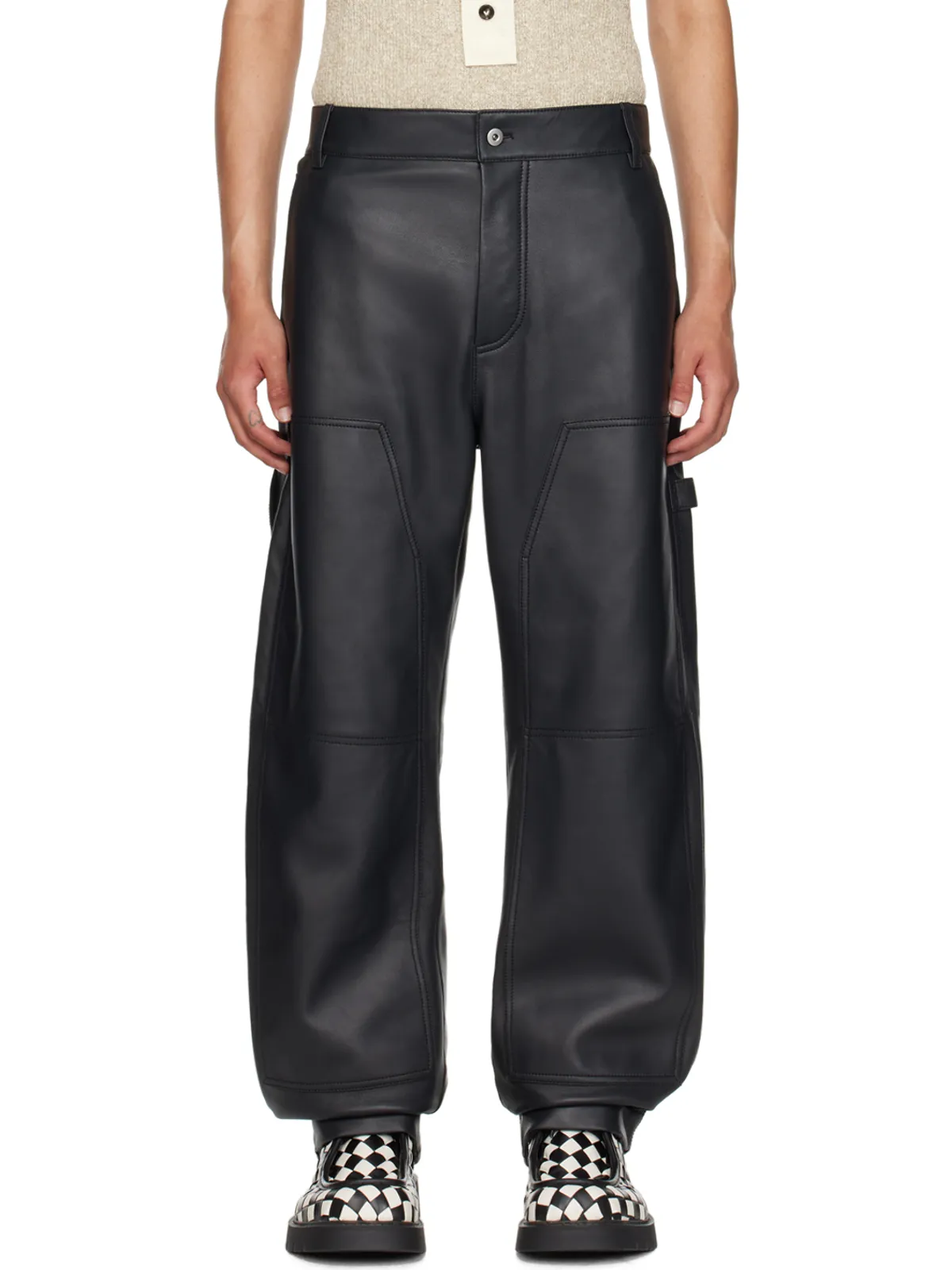 Bottega Veneta カーゴ レザーパンツ - 画像1