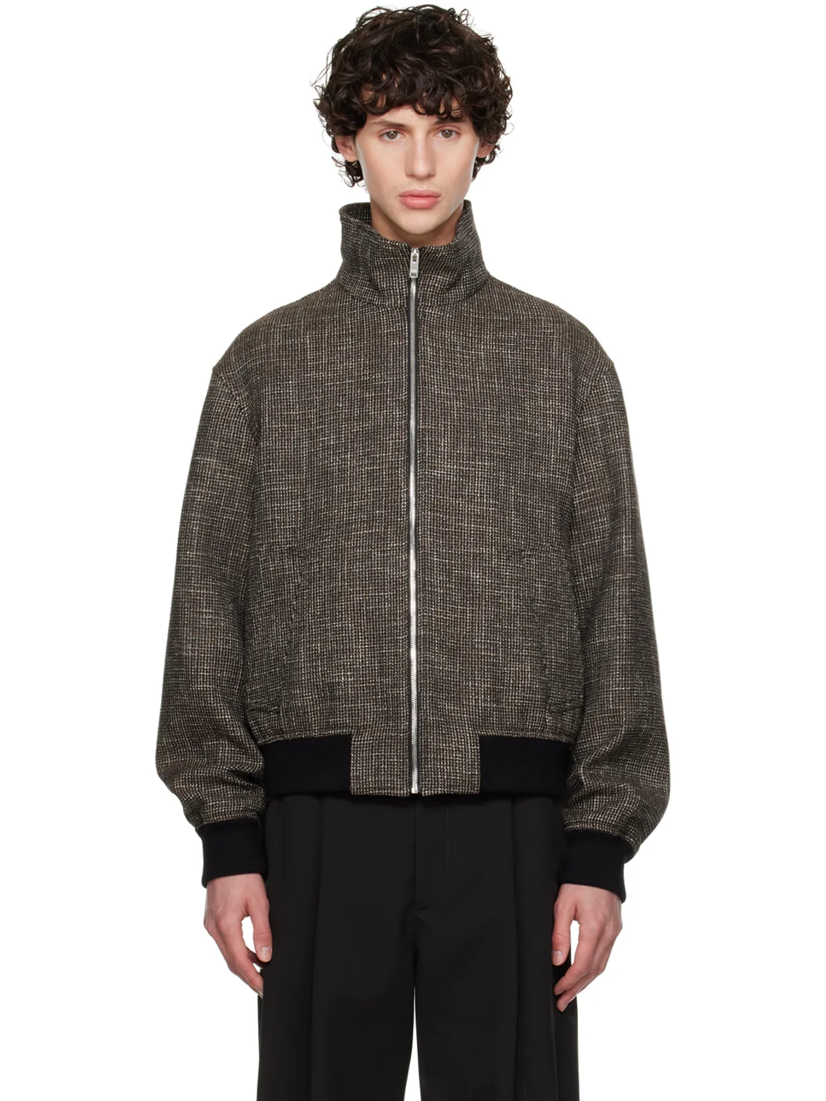Bottega Veneta 千鳥格子 ボンバージャケット - 画像1