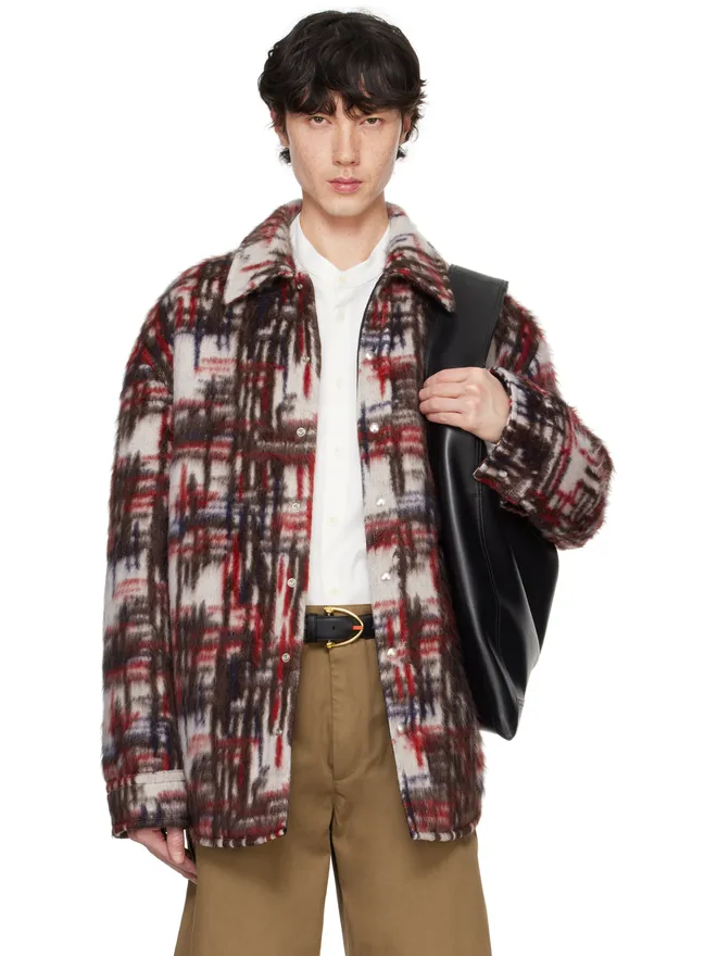 Bottega Veneta Bottega Veneta アルパカ チェック オーバーシャツの商品画像