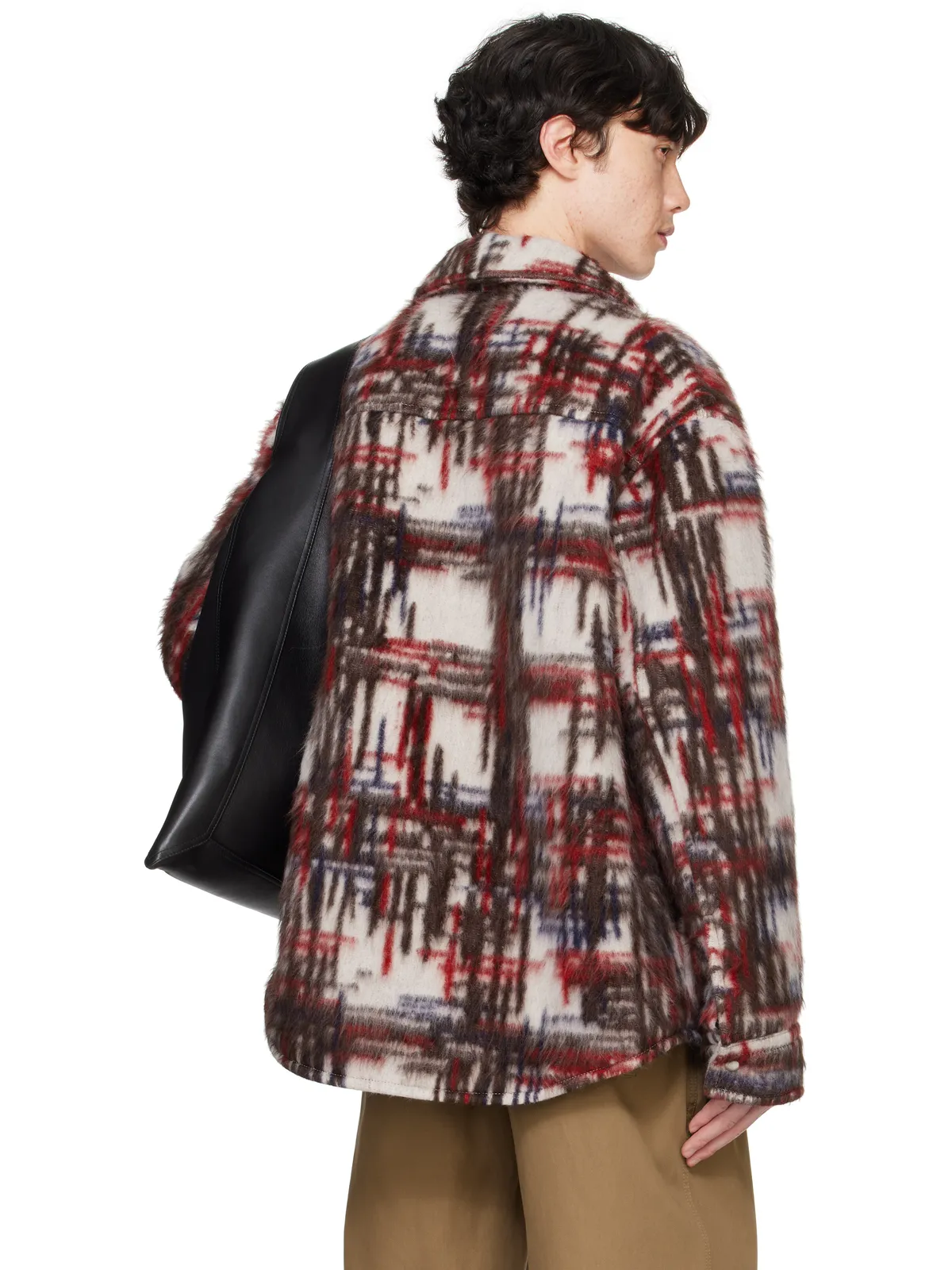 Bottega Veneta アルパカ チェック オーバーシャツ - 画像3