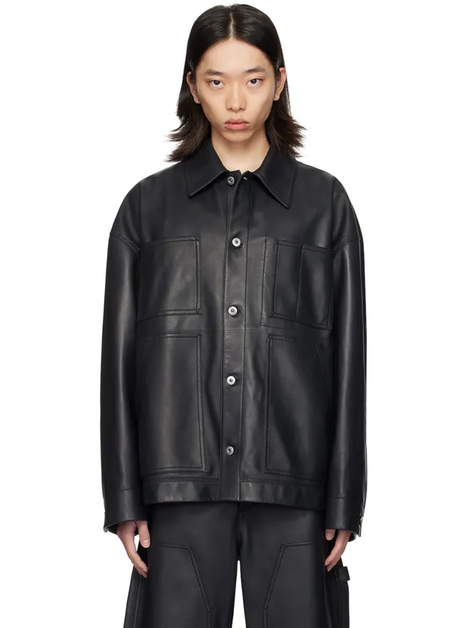 Bottega Veneta Bottega Veneta スプレッドカラー レザージャケットの商品画像