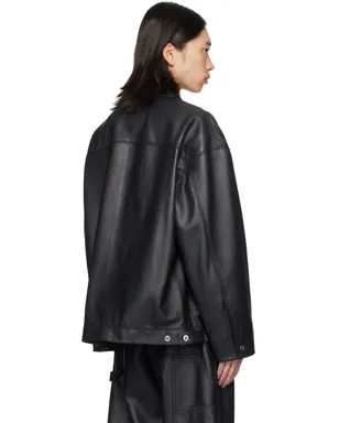 Bottega Veneta スプレッドカラー レザージャケット - サムネイル3