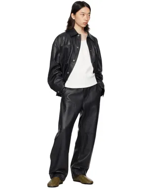 Bottega Veneta スプレッドカラー レザージャケット - サムネイル4
